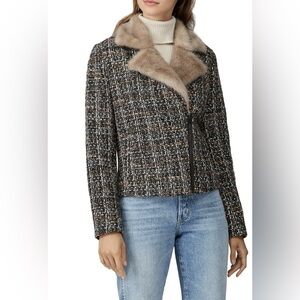 Thakoon Collective Faux Fur Motor Jacket Size US sz 14